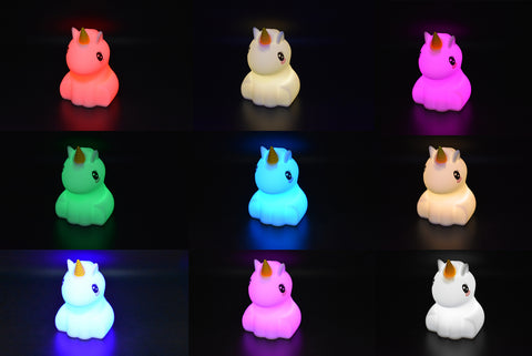 Silicone Night Light with Remote - Unicorn