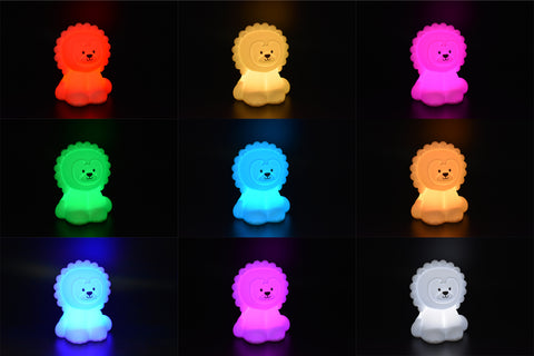 Silicone Night Light with Remote - Lion