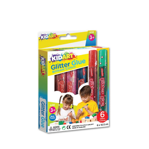 Glitter Glue Brilliant Colours 6 pk