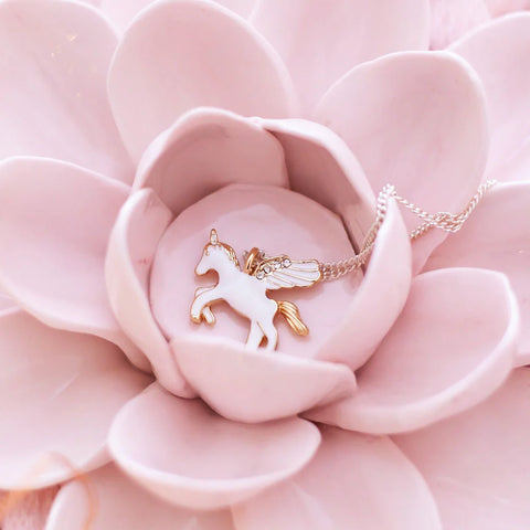 Silver Plated Necklace with Unicorn charm