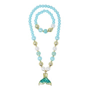 Mermaid Tail Necklace and Bracelet Set