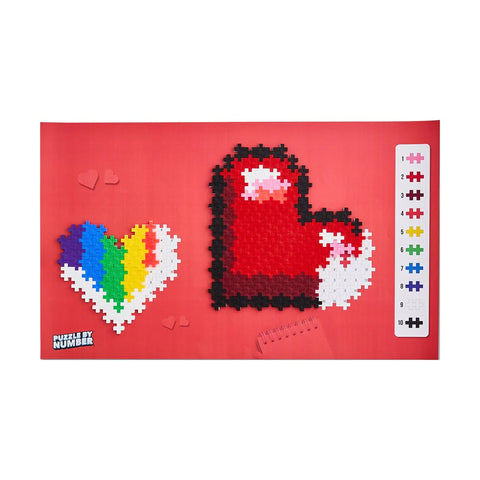 Plus Plus - Puzzle by Number - Heart 250pce
