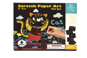 6 x Pets Scratch Paper Art