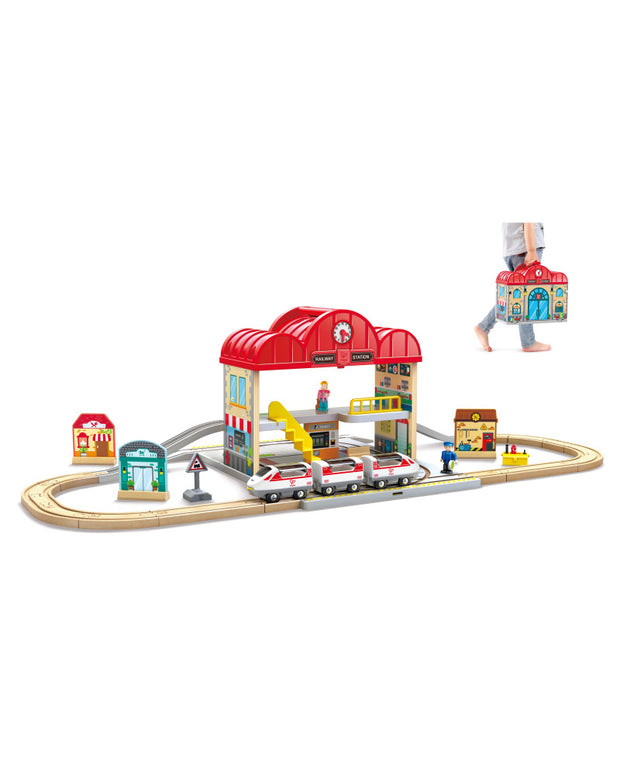 Portable Train Station Set