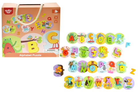 Alphabet Puzzle with Wooden Letters