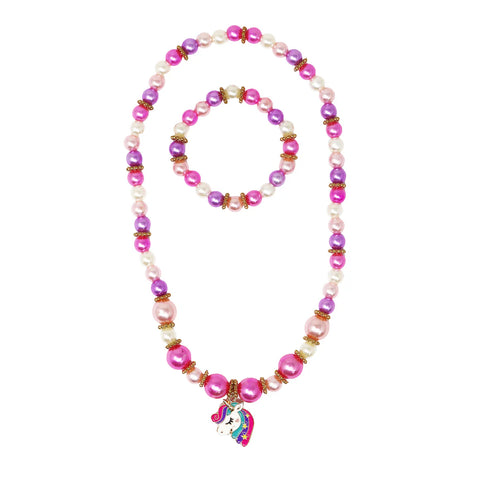 Unicorn Necklace and Bracelet Set