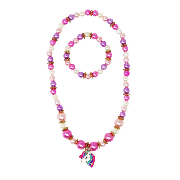 Unicorn Necklace and Bracelet Set