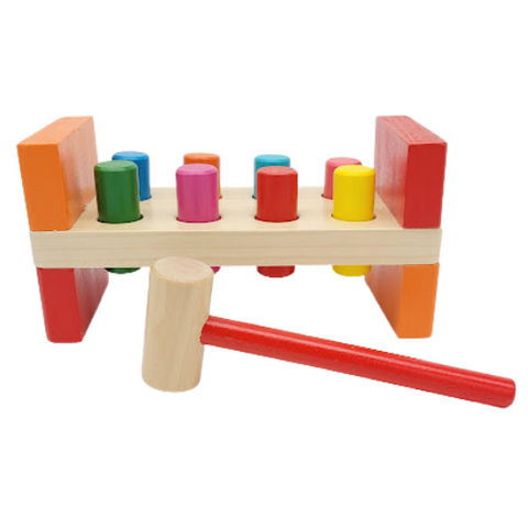 Wooden Hammering Bench -8 peg