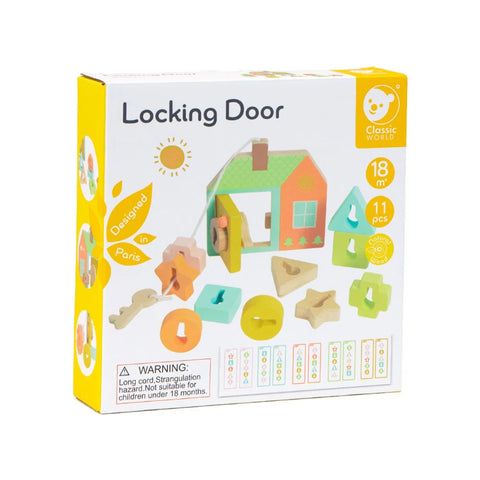 Wooden Locking Door Playset