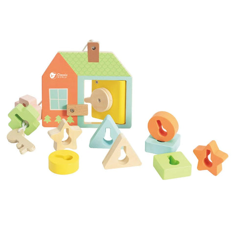 Wooden Locking Door Playset