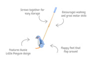 Wooden Push Along Penguin