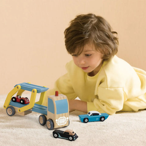 Wooden 3 Car Transport Truck