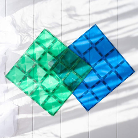 Connetix Baseplate 2 pc - Blue and Green