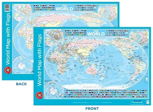 Poster  World Map With Flags