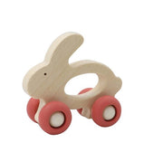 Wooden Grip Animal with Silicone Wheels