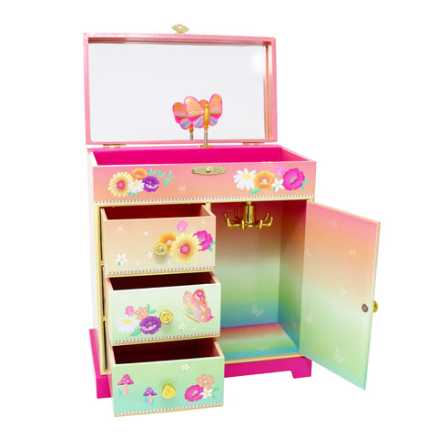 Rainbow Butterfly  Large Music Box