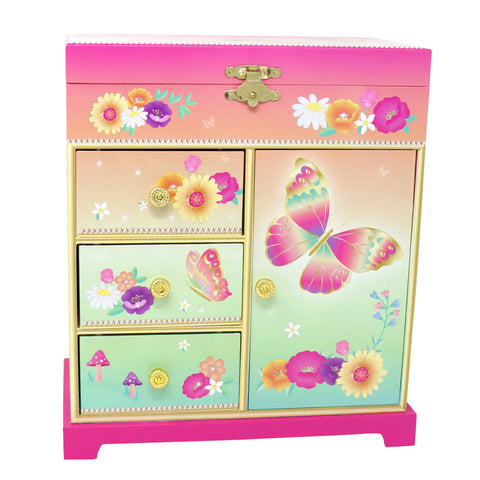 Rainbow Butterfly  Large Music Box