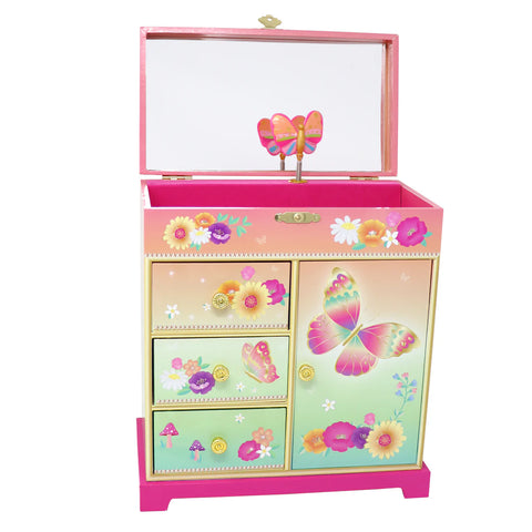 Rainbow Butterfly  Large Music Box