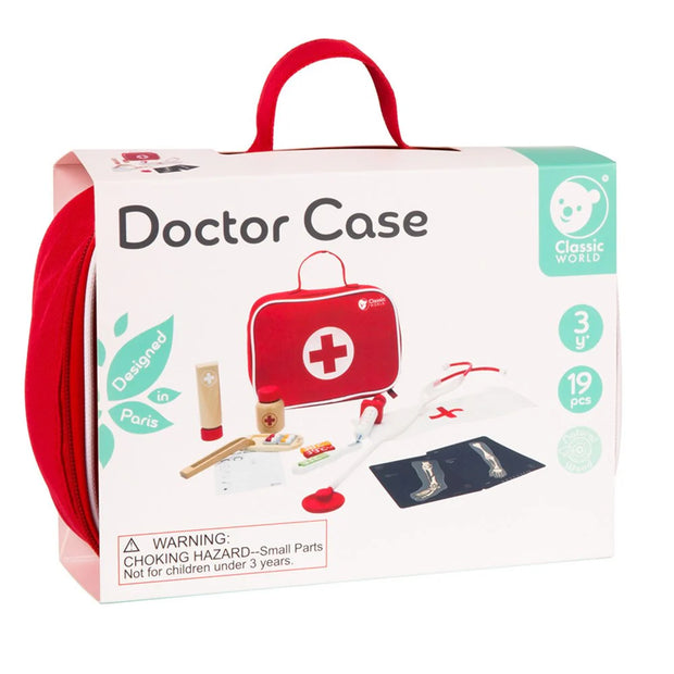 Doctors Case - Wooden Instruments and Fabric Bag