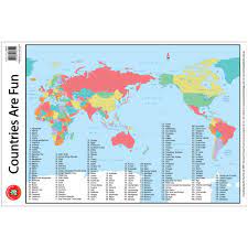 Poster- Countries are Fun World Map