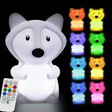 Silicone Night Light with Remote - Fox