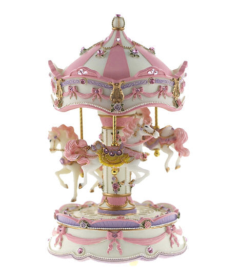 Pink on White Musical Carousel