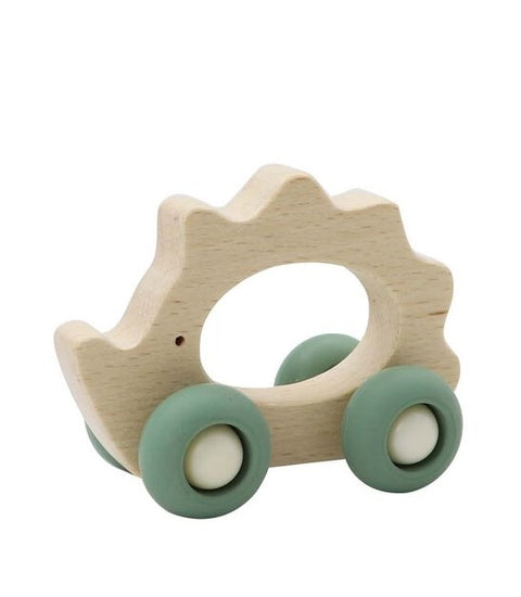 Wooden Grip Animal with Silicone Wheels