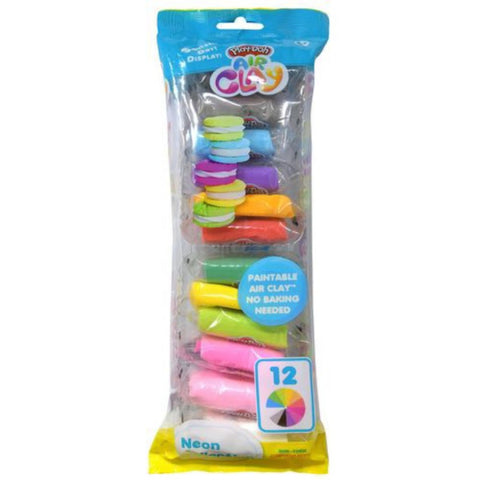 Air Dry Clay- 12 Colour Pack Neon