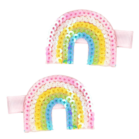Sequin Rainbow Hairslide Duo