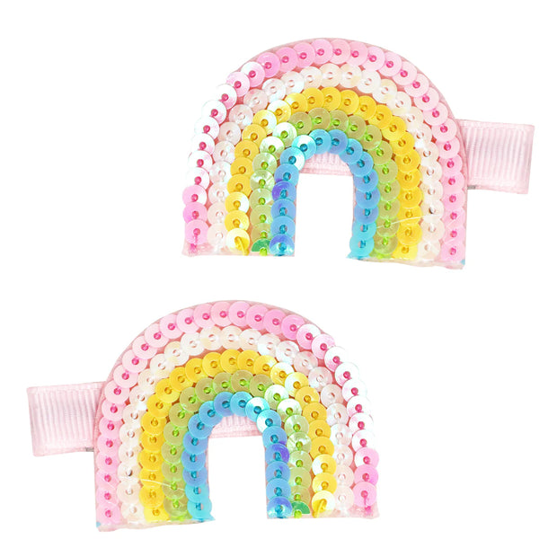 Sequin Rainbow Hairslide Duo