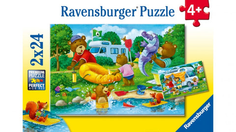 2x24pce Bear Family Camping Trip Puzzles