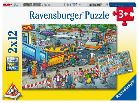 2 x 12 pce Puzzles Roadworks