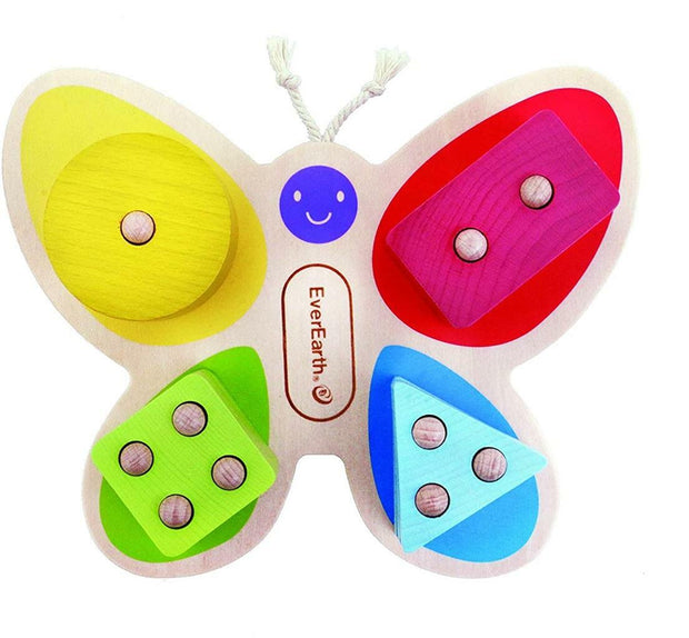 Wooden Butterfly Stacking Toy