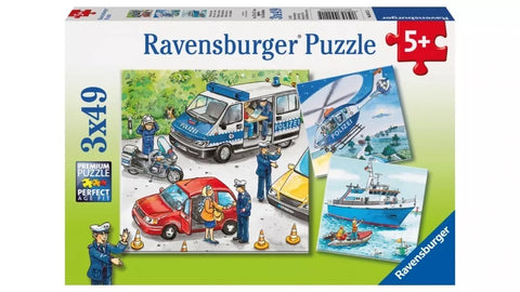 3 x 49pce- Police in Action puzzles