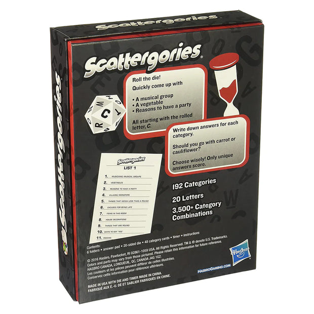 Scattergories Game