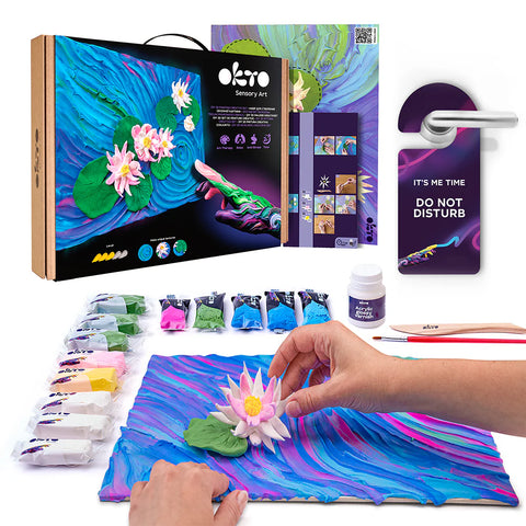 Sensory Art Creative Canvas Set- Water lilies