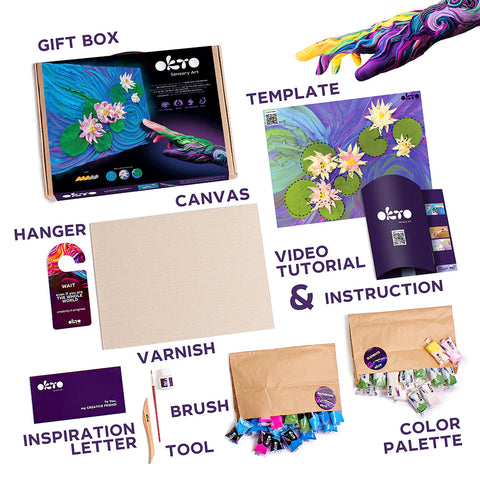 Sensory Art Creative Canvas Set- Water lilies
