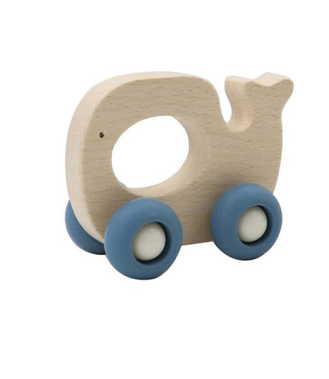 Wooden Grip Animal with Silicone Wheels