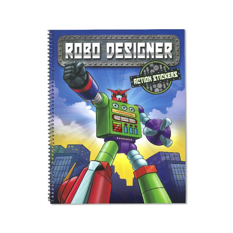 Create your own Robot action sticker book