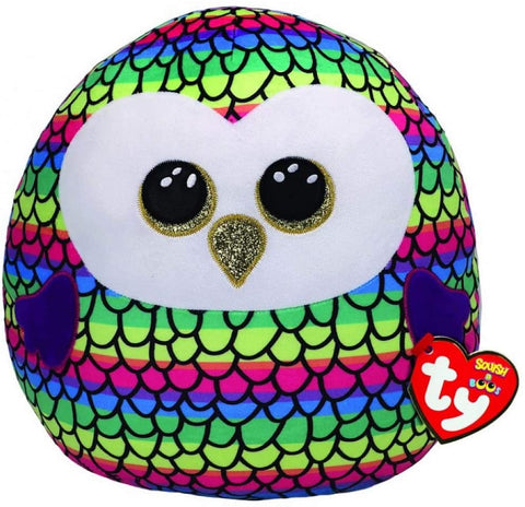 Squish a boo 10" Owen Owl Rainbow