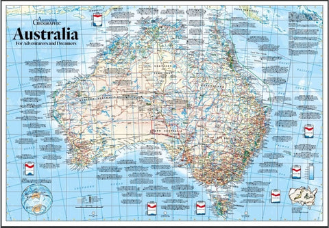 1000pce Map of Australia Adventurers Dreamers