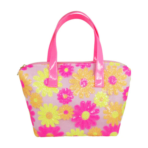 Daisy Sequinned Handbag pink