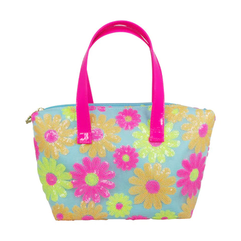 Daisy Sequinned Handbag blue