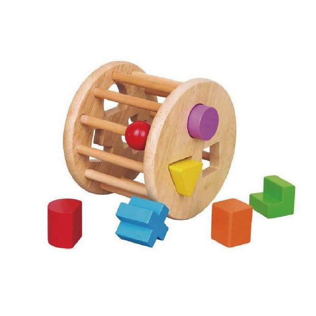 Wooden Shape Sorter Rollalong Wheel