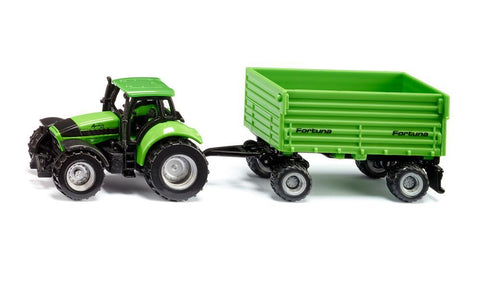 Deutz Tractor with 4 wheeler trailor