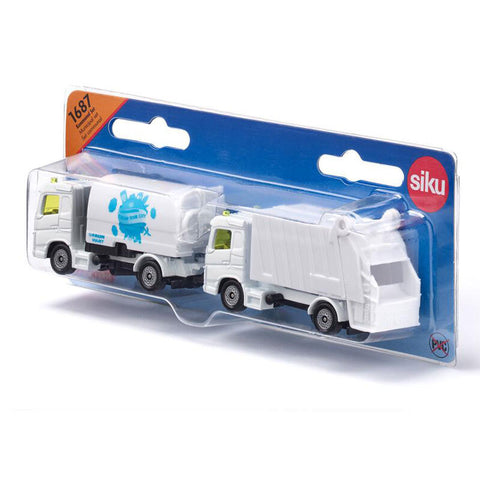 Municipal Street Sweeper and Garbage Truck