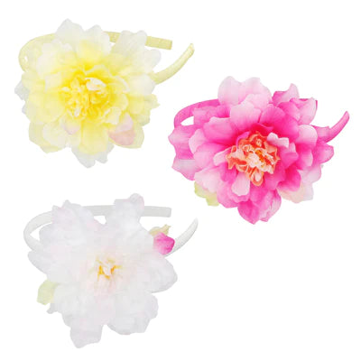Pretty Dehlia Flower Headband Asst Colours