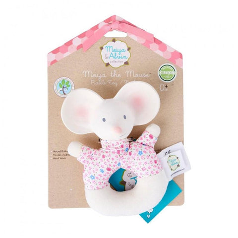 Meiya Mouse Natural Latex Ring Rattle