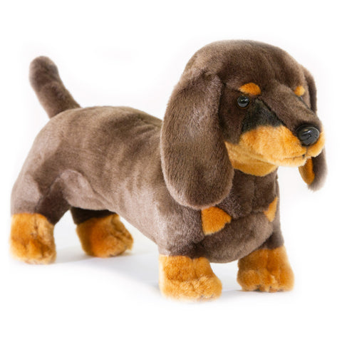 Stretch Brown Dachsund 36cm Standing