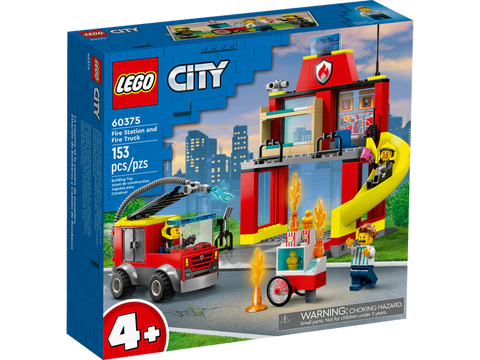 City Fire Station and Fire Truck